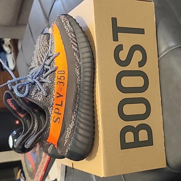 Yeezy Sneakers - Black and Orange - Picture 6 of 7